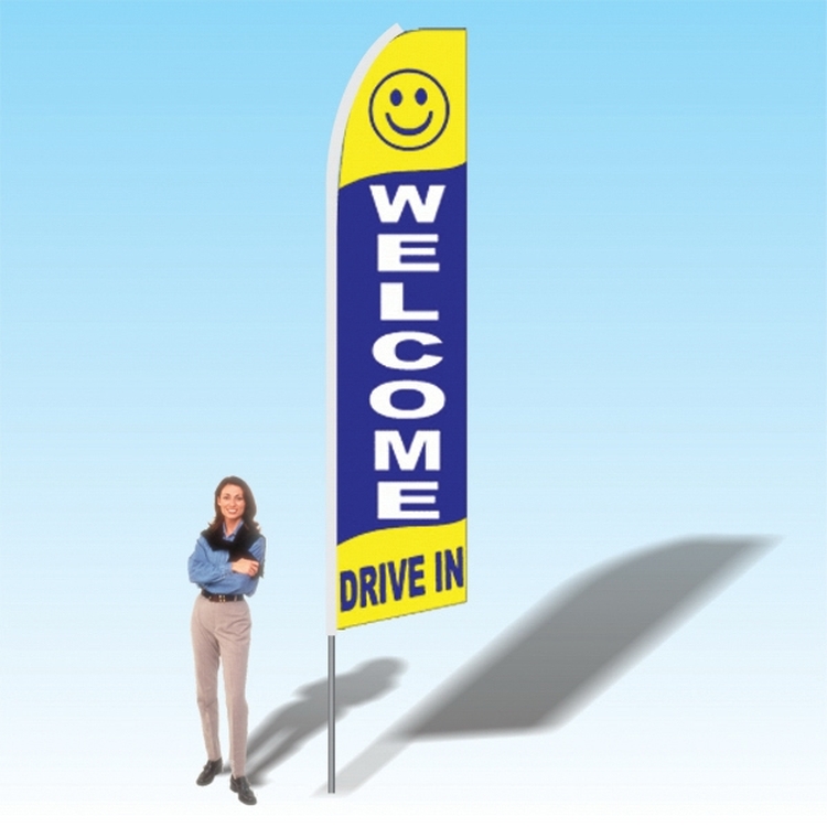 15FT Welcome Drive In Advertising Banner Flag 2
