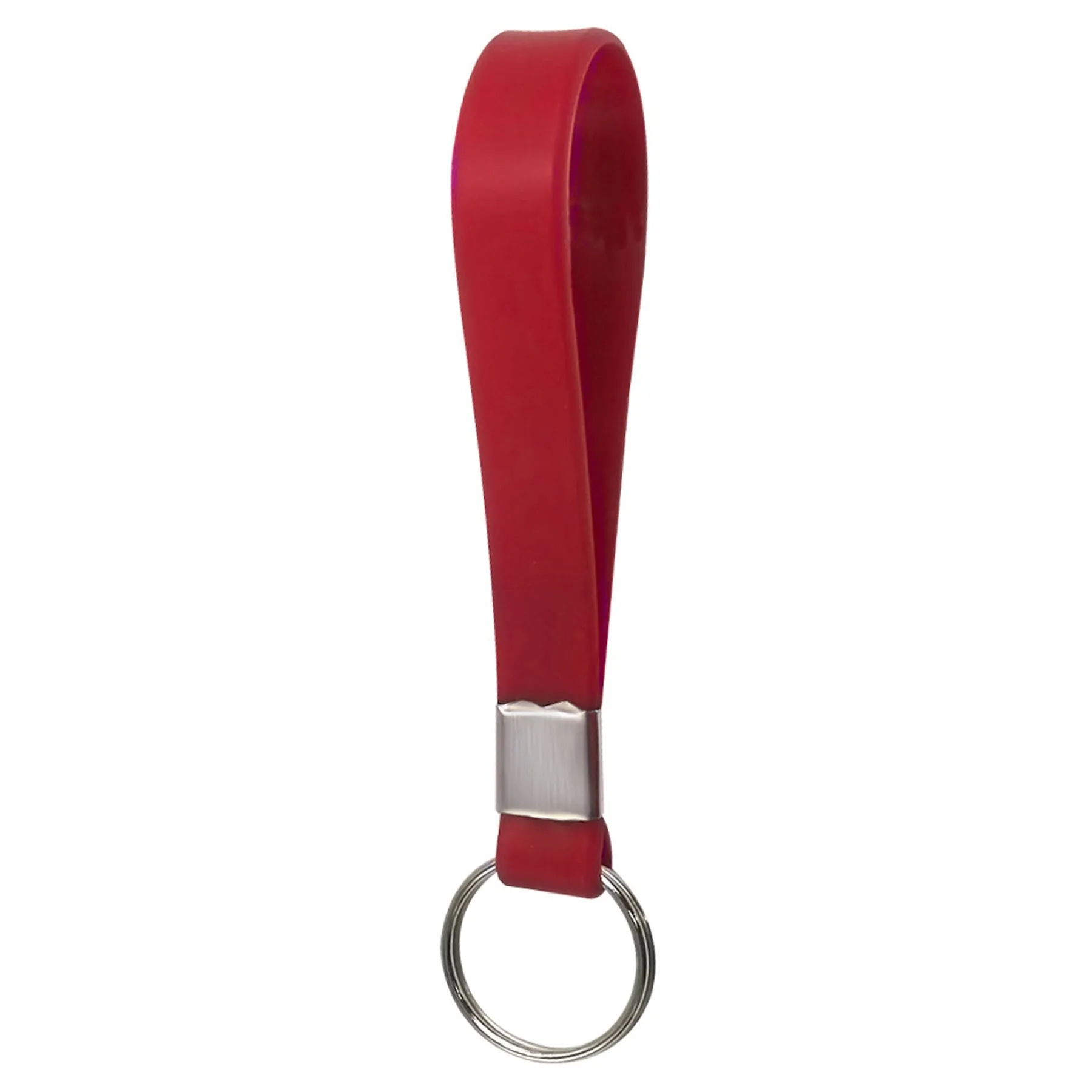 Screen Printed Silicone Wristband Keychain 6