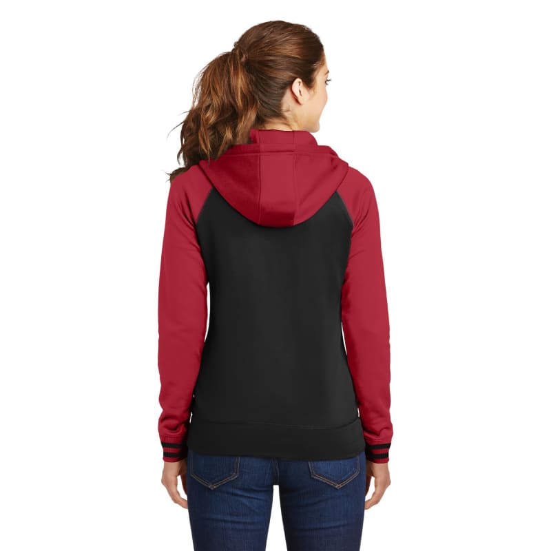 Sport-Tek Women's Sport-Wick Varsity Fleece Full-Zip Hooded Jacket. 8