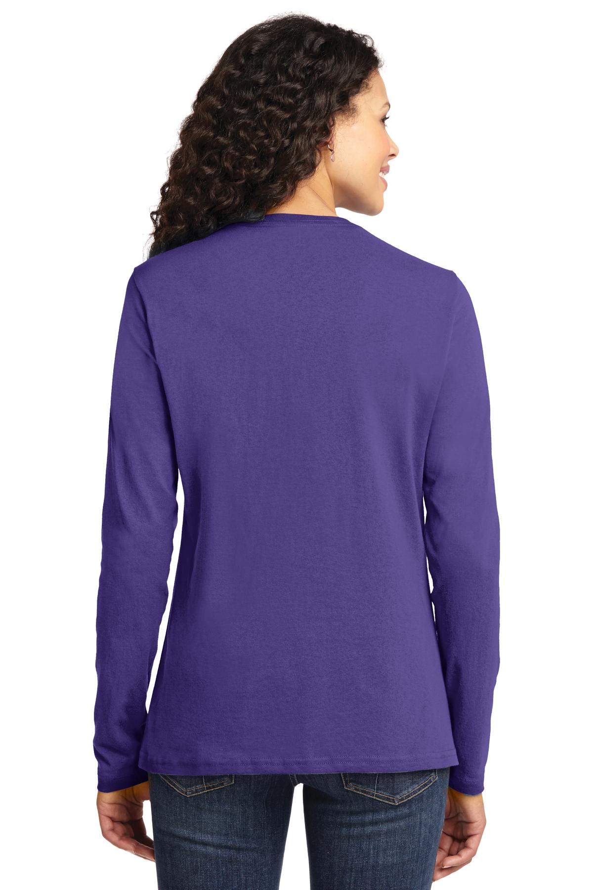 Port & Co Women's Long Sleeve Core Cotton Tee. LPC54LS 74