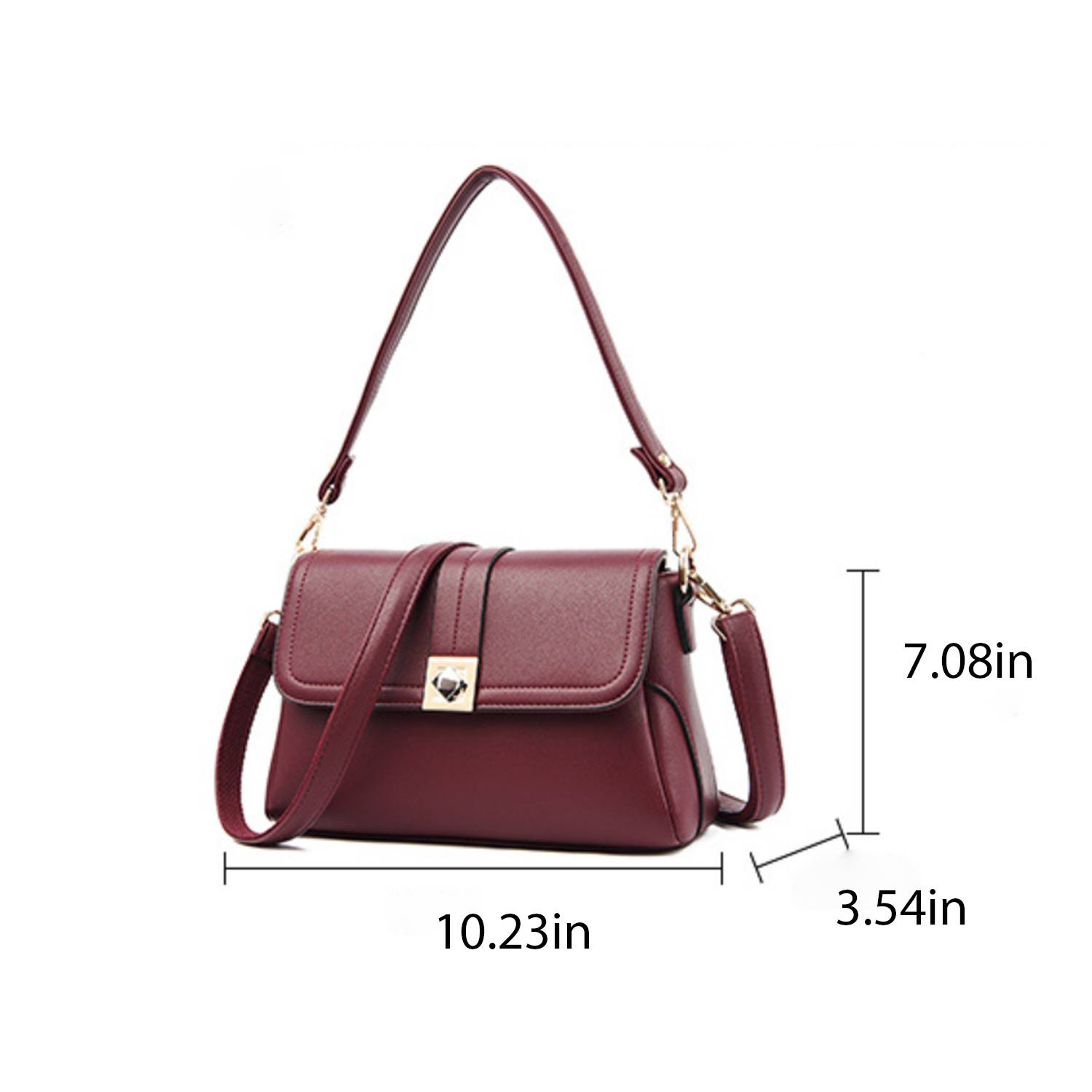 PU Leather Crossbody Tote Bag 6