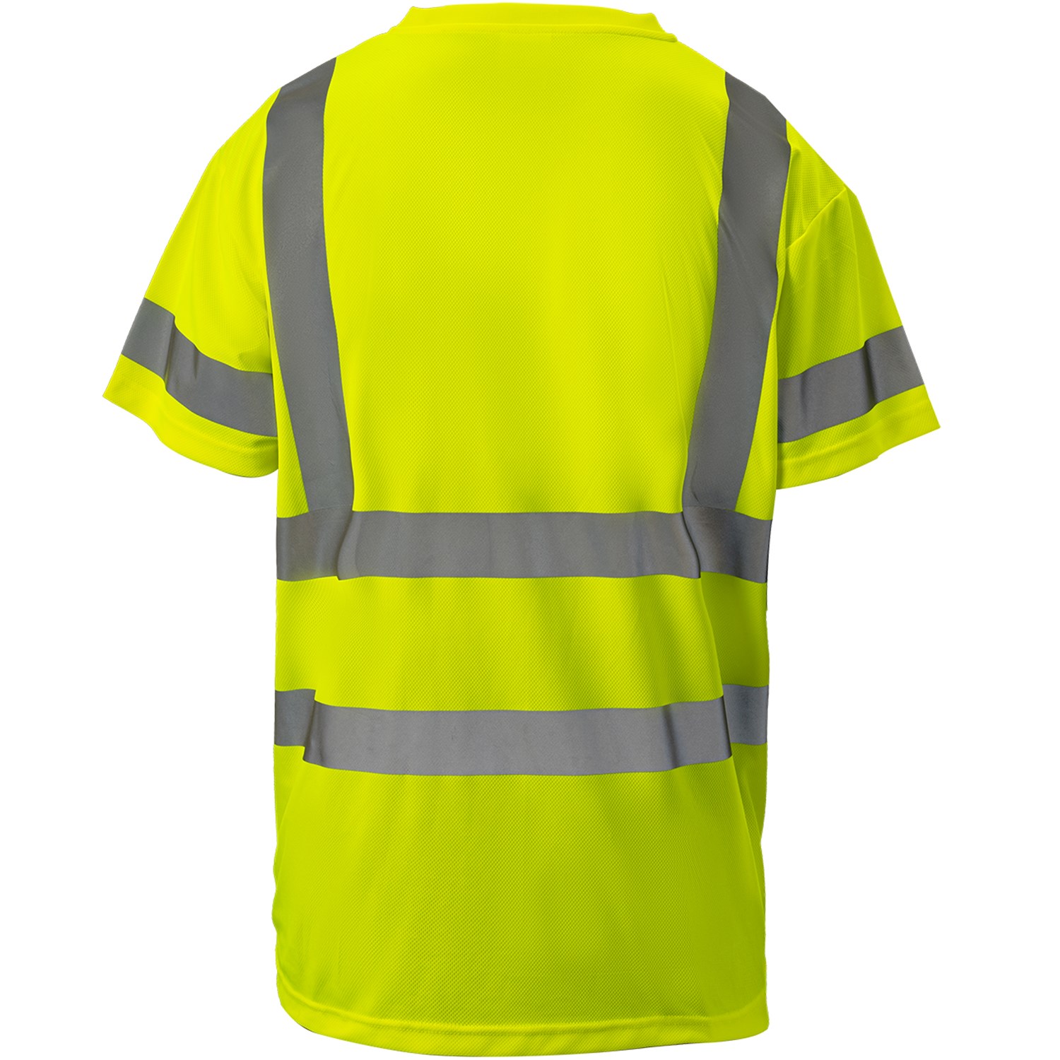 3.8 oz. Polyester Class 3 Double Band Reflective Tape Safety T-Shirt with Pocket 4