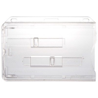 3.58" W x 2.46" H - Horizontal Rigid Card Holder (Blank) 1