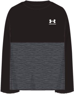 Girls' UA Rival Terry Bell Sleeve Crew, custom hoodie or sweatshirt with logo imprint 3