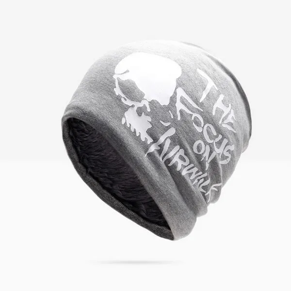 Printed Skull Cap Beanie with Fleece Lining 6