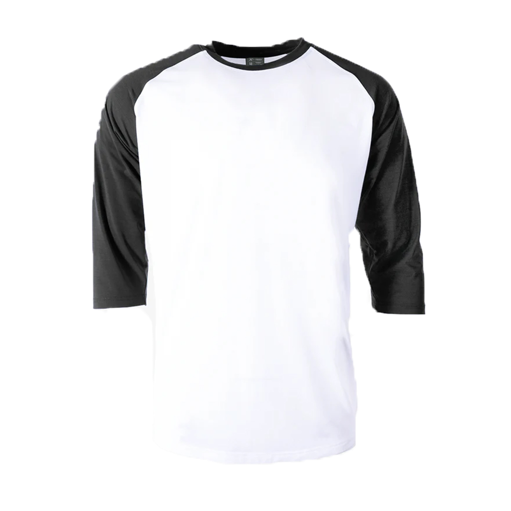 Men's Classic 3/4 Baseball Tee with White Body