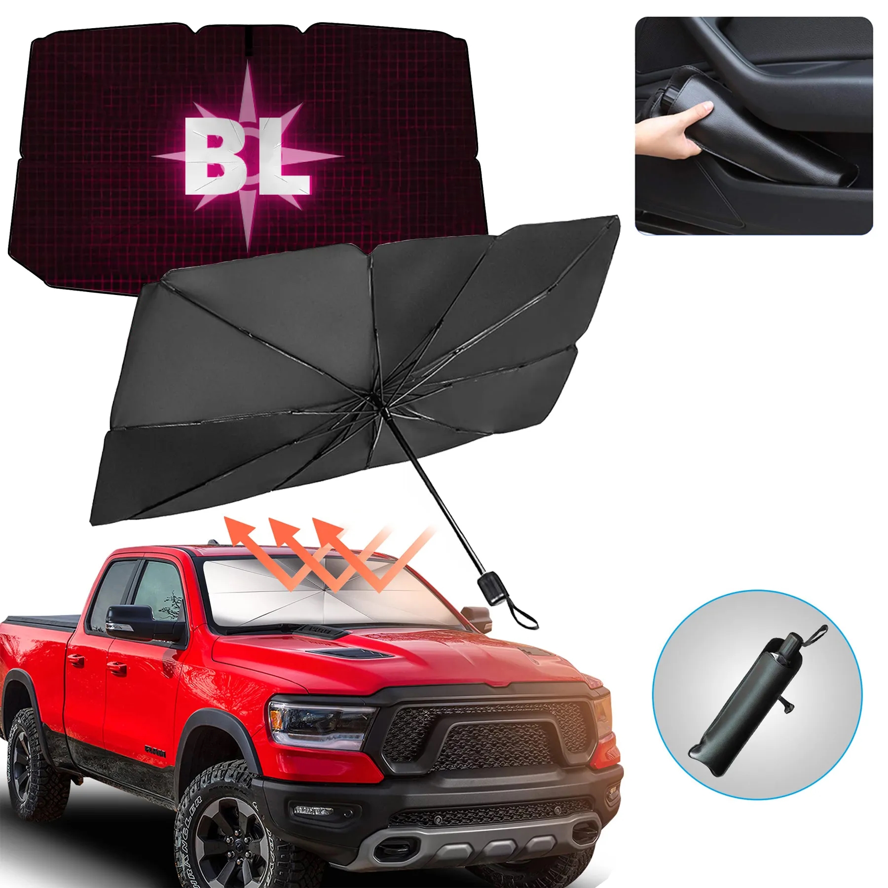 Automotive Windshield Sunshades Car Umbrella 5