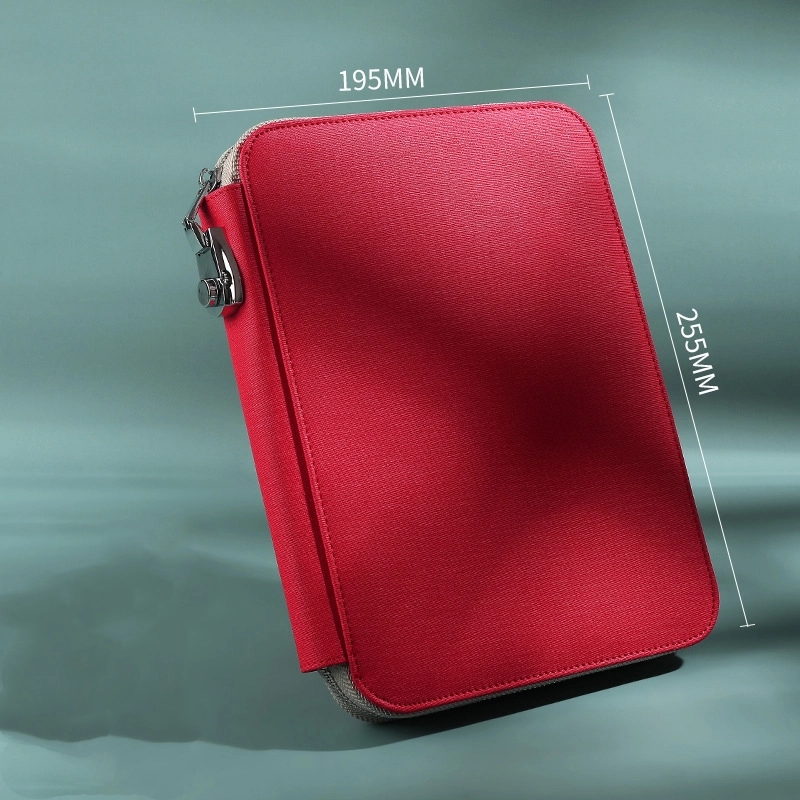 PU Multifunction B5 Business Zippered Notebook with Lock 12