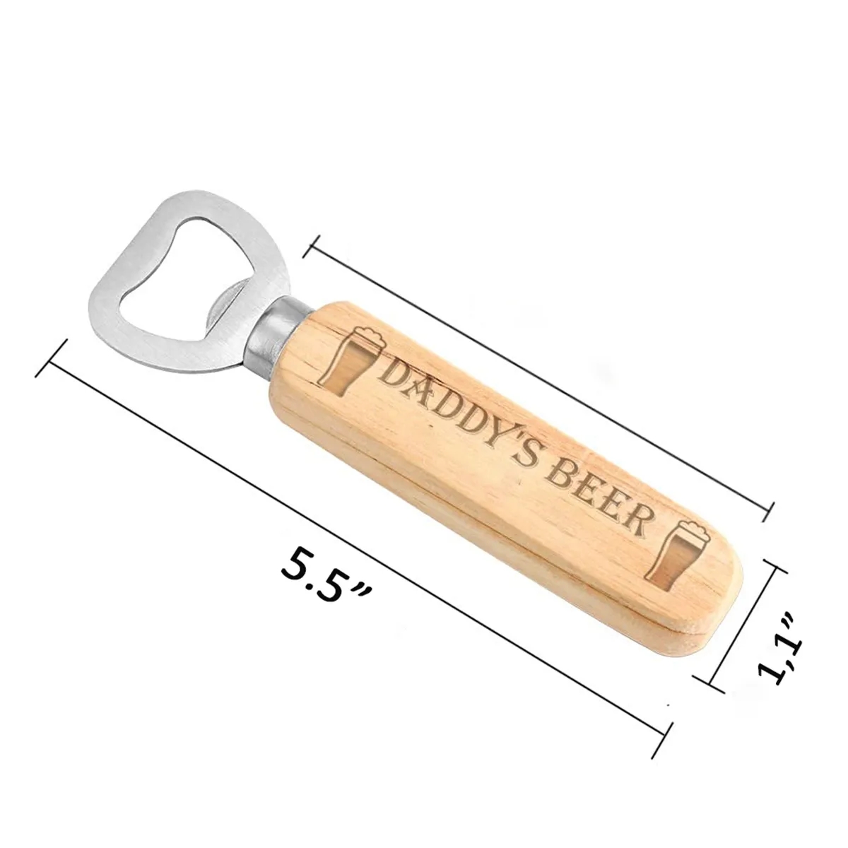 Wood Handle Handheld Beer Bottle Openers 4