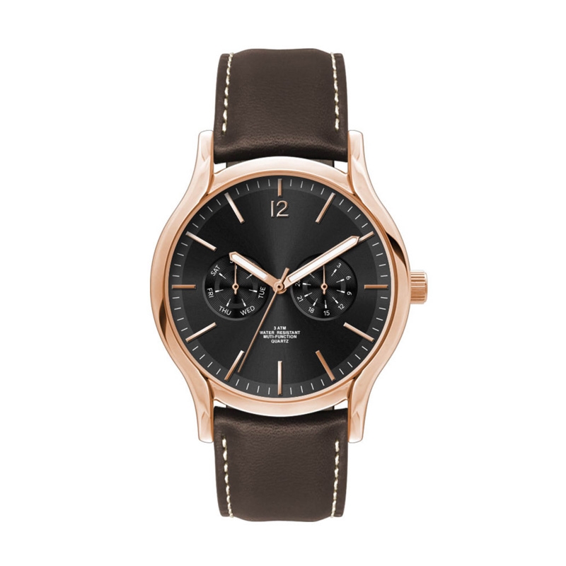 39MM, ROSE GOLD METAL CASE,  MULTIFUNCTION MVT 2