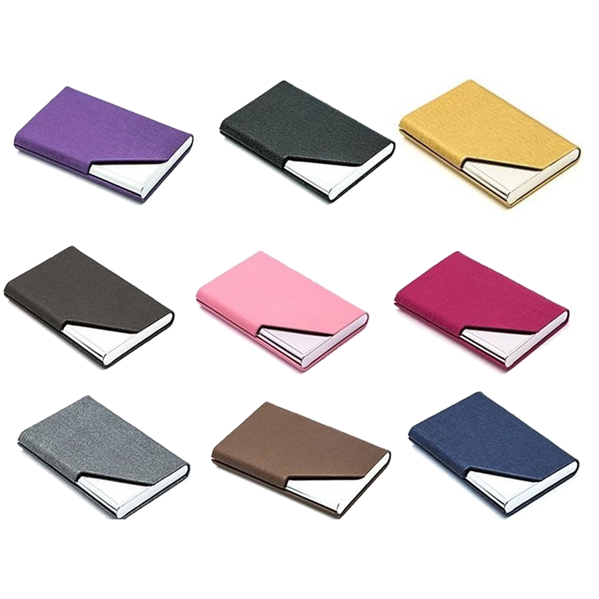 MOQ50 Premium Leather Magnetic Card Holder 3