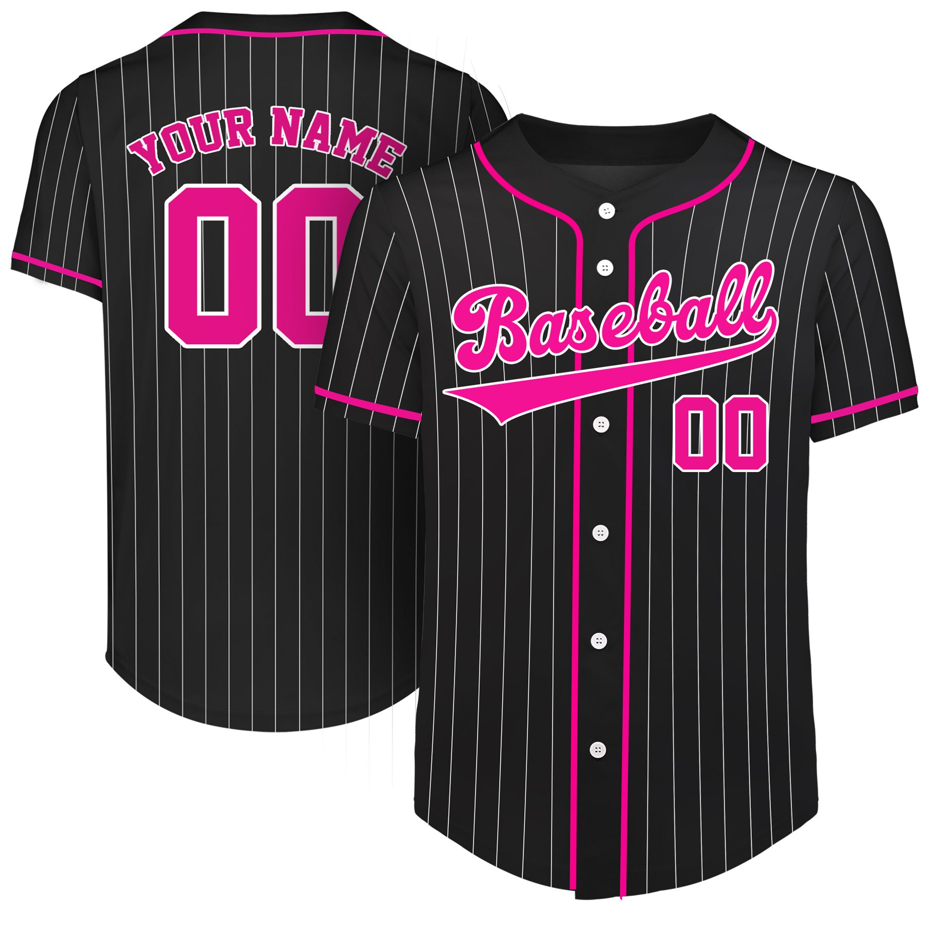 Custom Full-Button Baseball Jersey (Full Color Dye Sublimated) 34