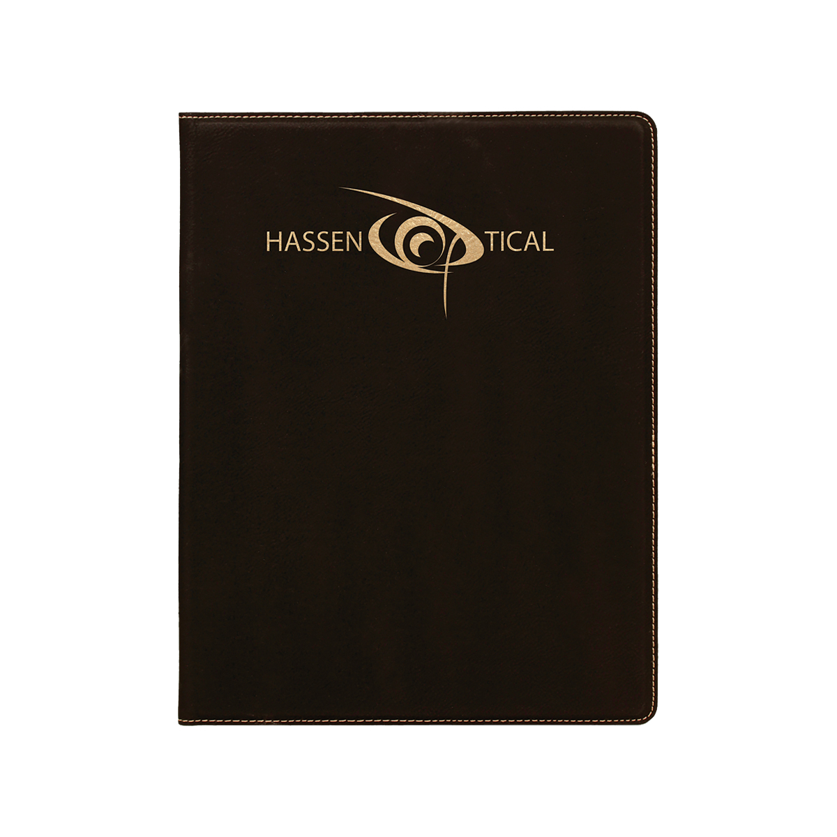 7" x 9" Leatherette Black/Gold Portfolio