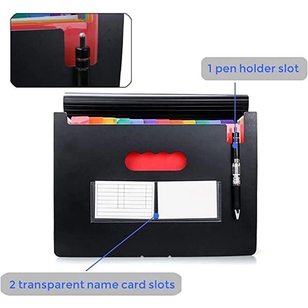 24 Pocket Expanding File Folder With Expandable Cover 2