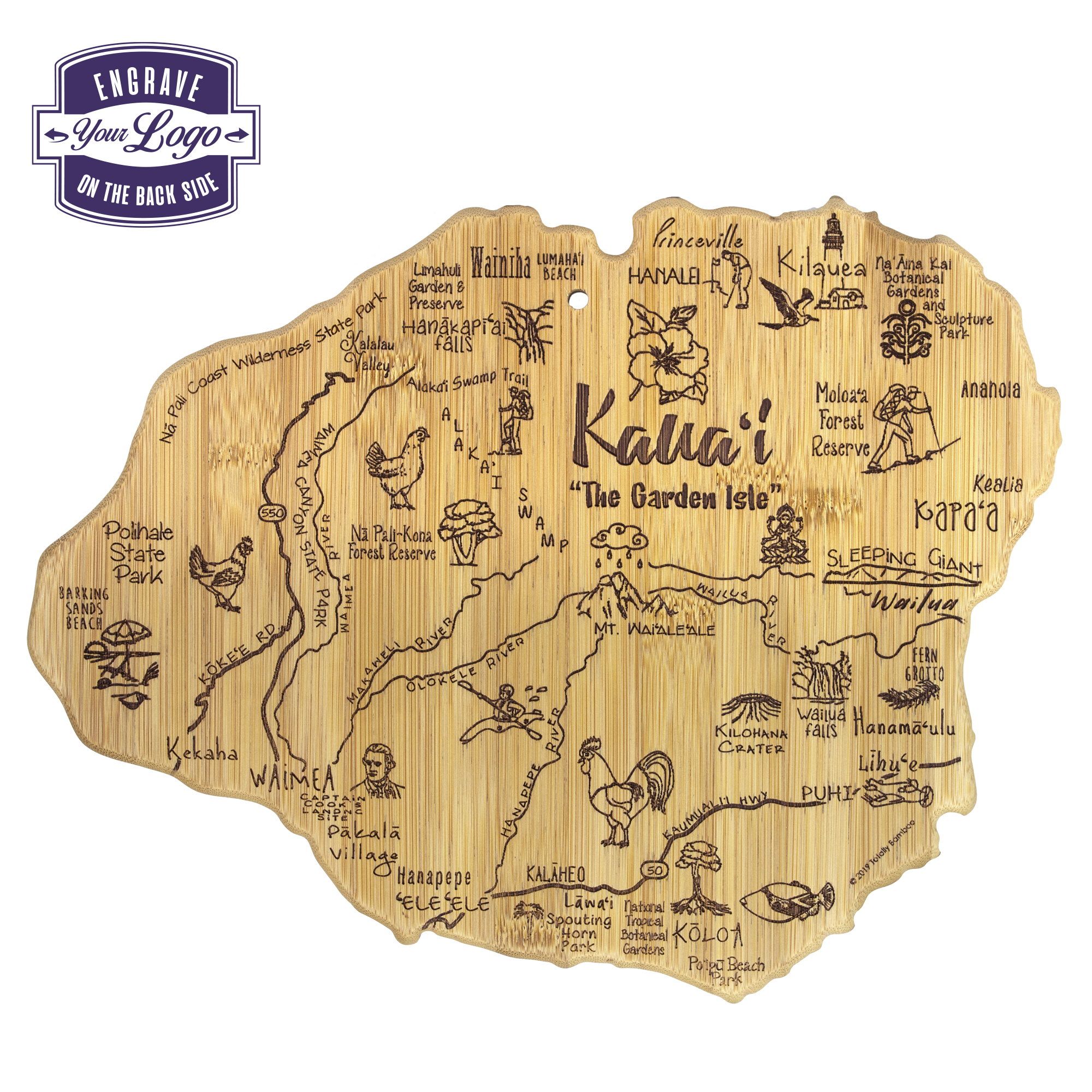 Destination Kauai Hawaii Cutting & Serving Board