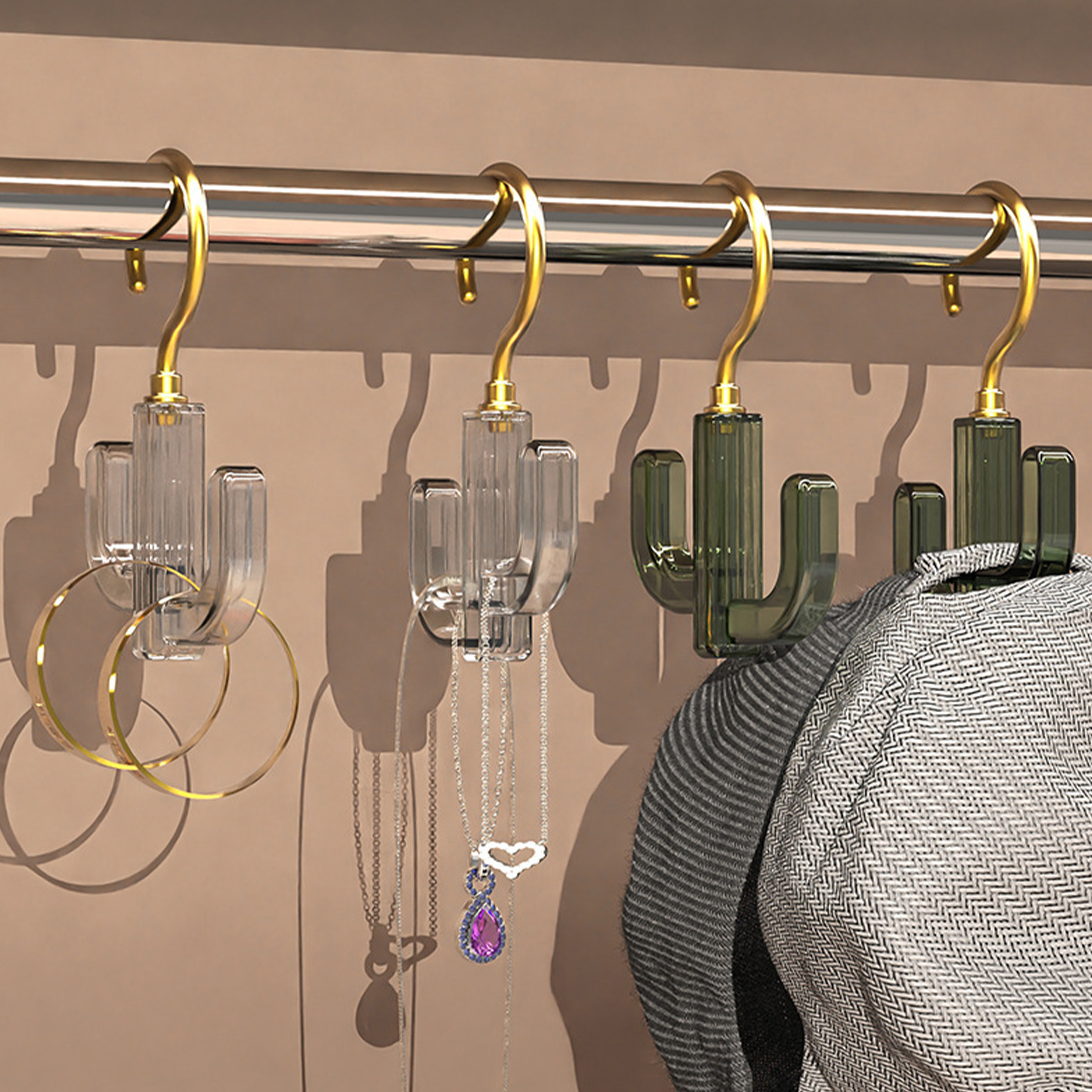 Abs Non Perforated Rotatable Hook Hanger 4