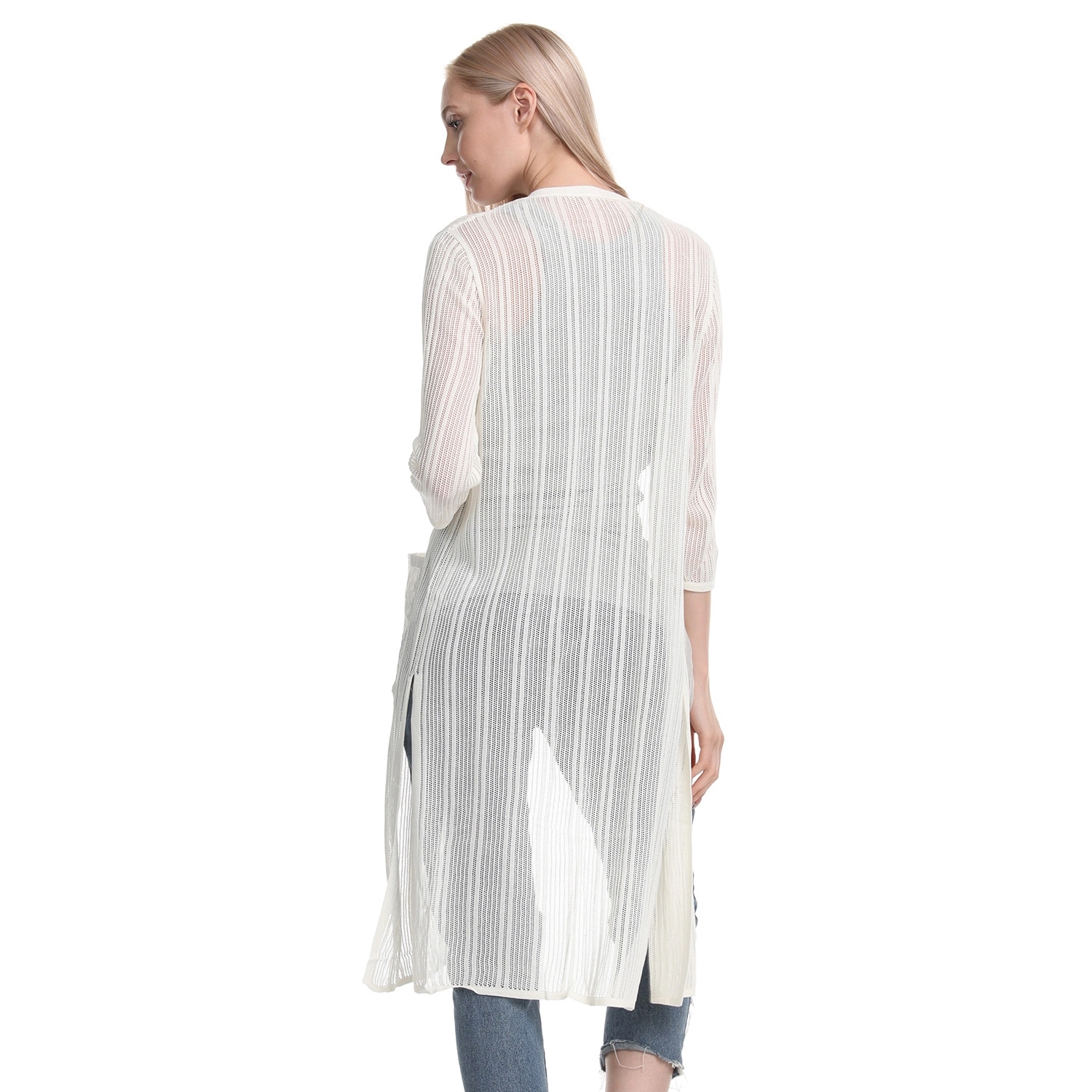 Women Mesh Casual Knit Cardigan 5