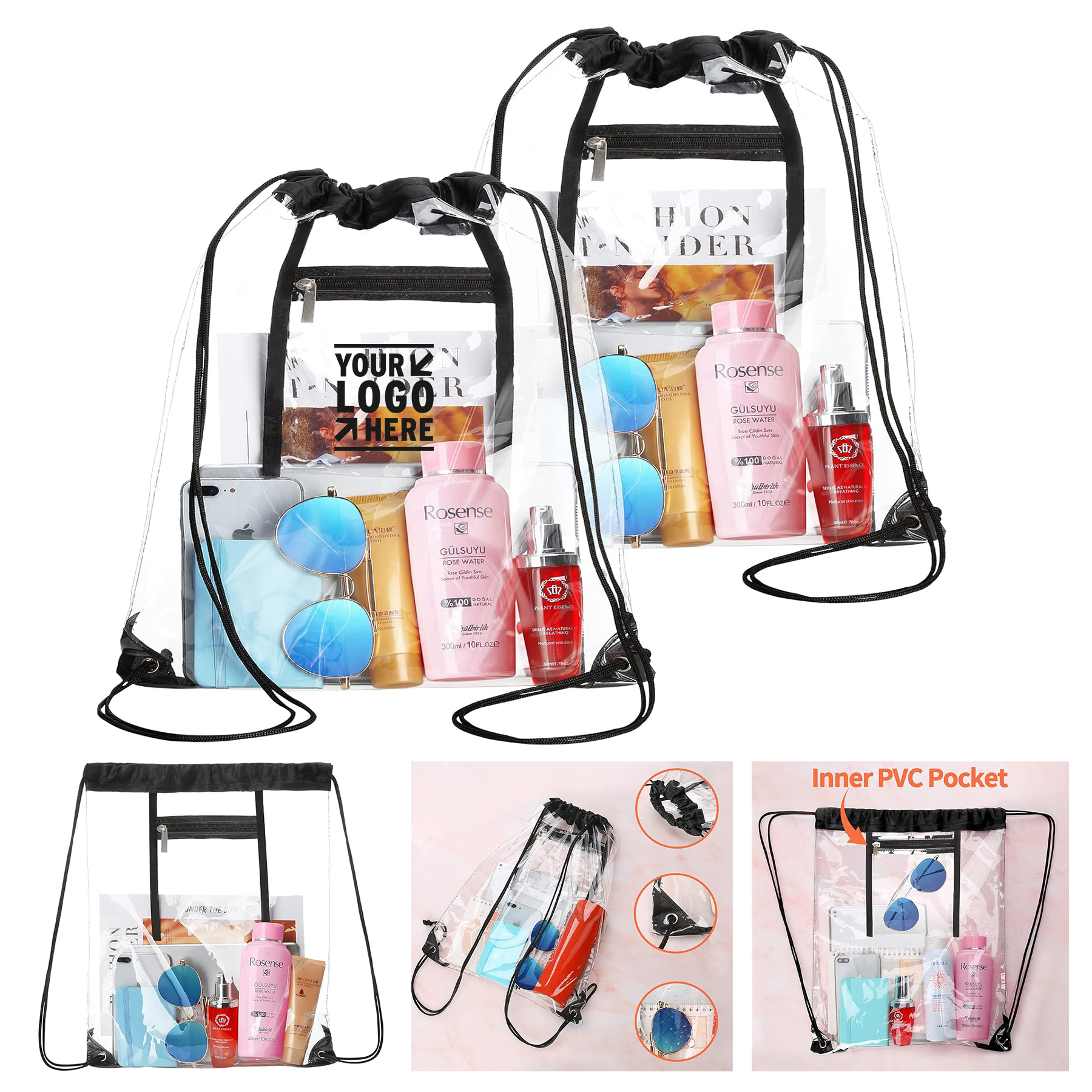 Clear Drawstring Bag 2