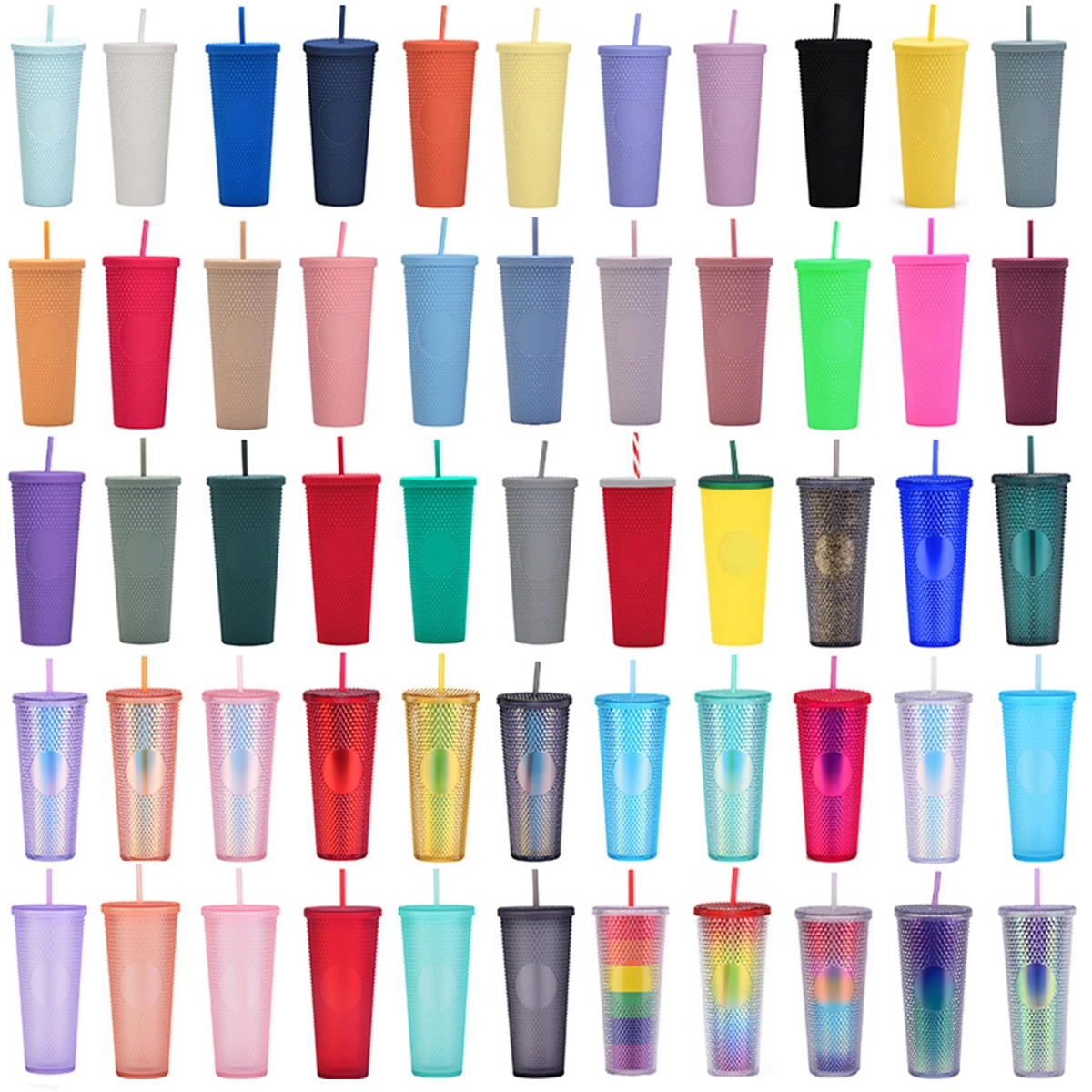 24Oz Double Wall Studded Tumbler With Lid And Straw 2