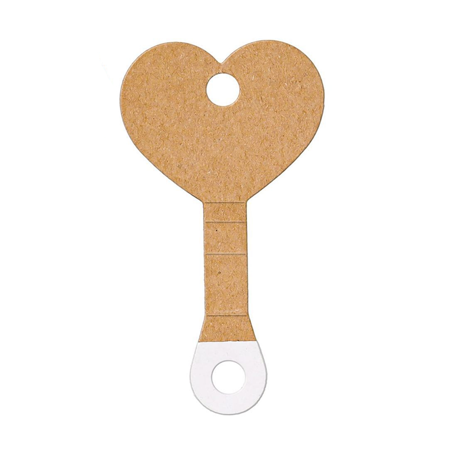 100PCS Heart Shaped Brown Paper Jewelry Display Cards 2