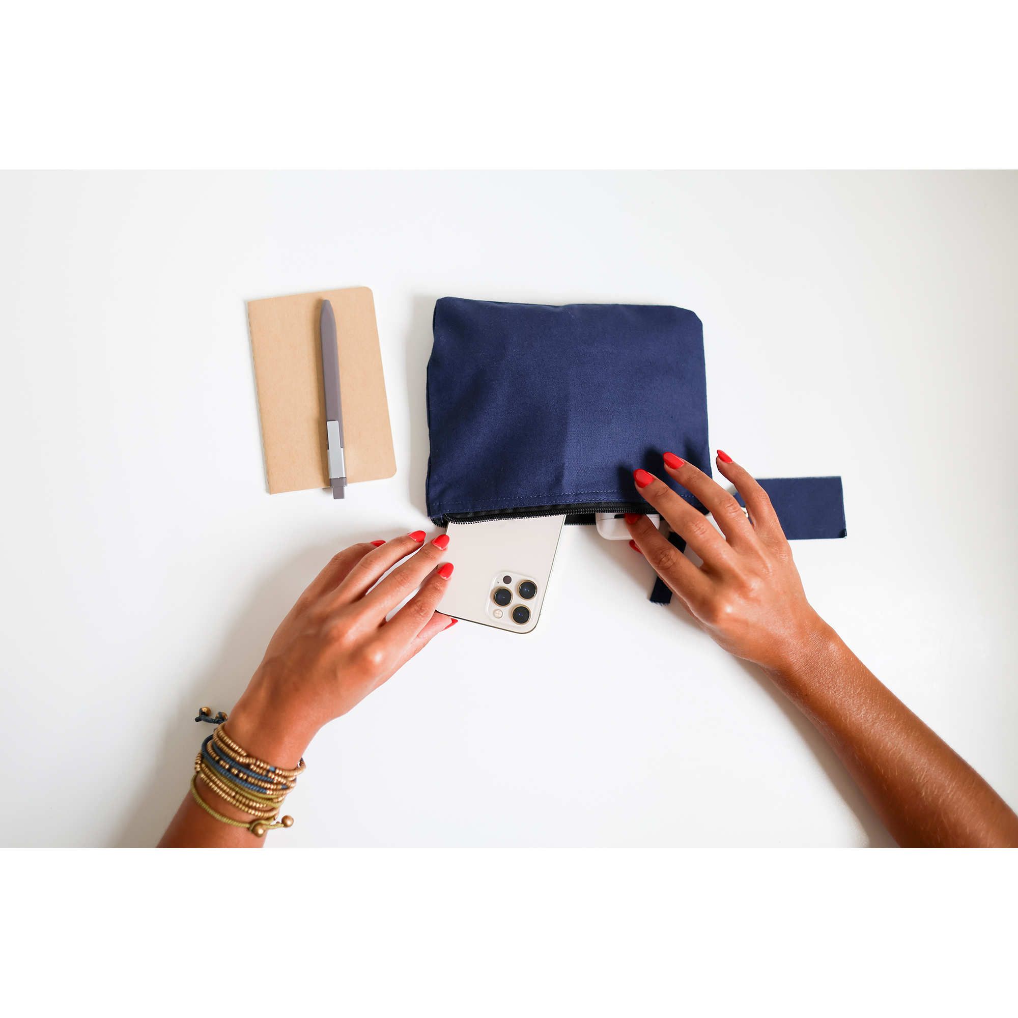 Avery Cotton Zippered Pouch 9