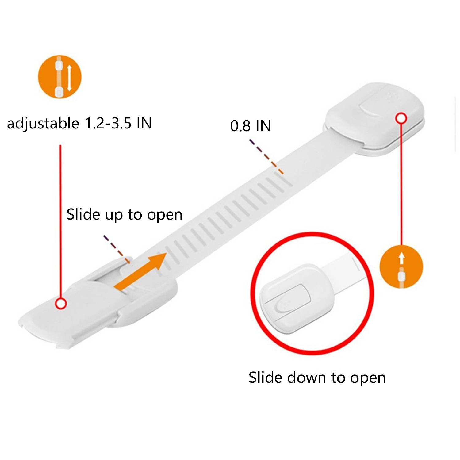 4-Pack Drawers and Cabinets Baby Safety Lock 2