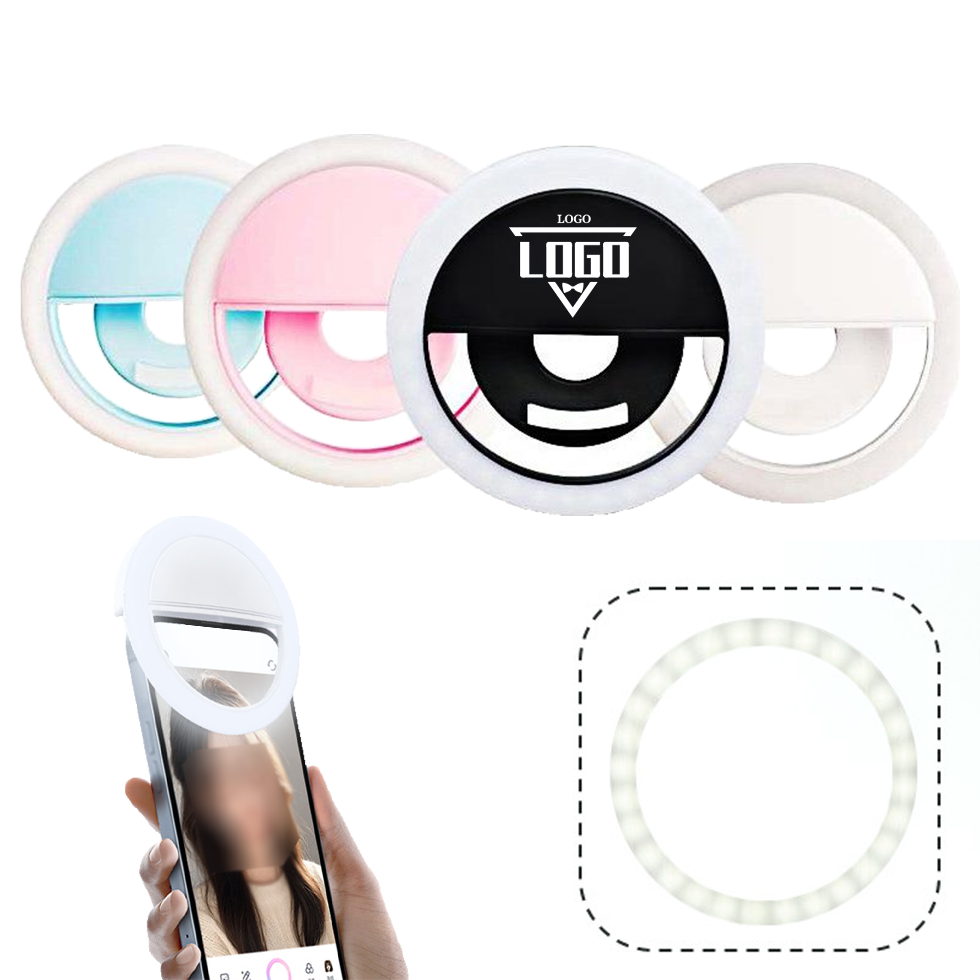 Universal Selfie Light Phone Clip LED 3