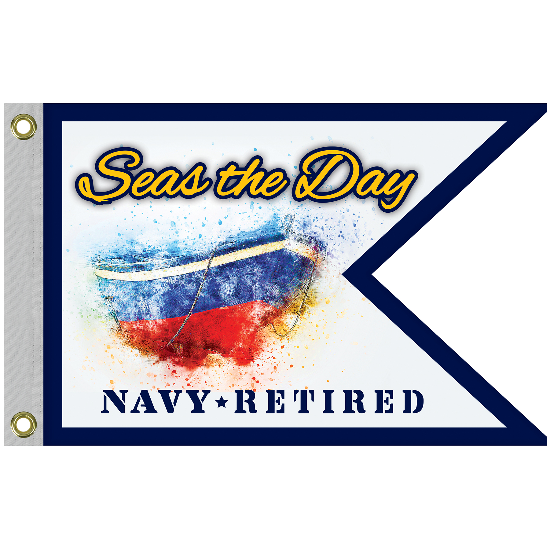 Single Reverse Knitted Polyester Guidon Boat Flag (16"x24") 2