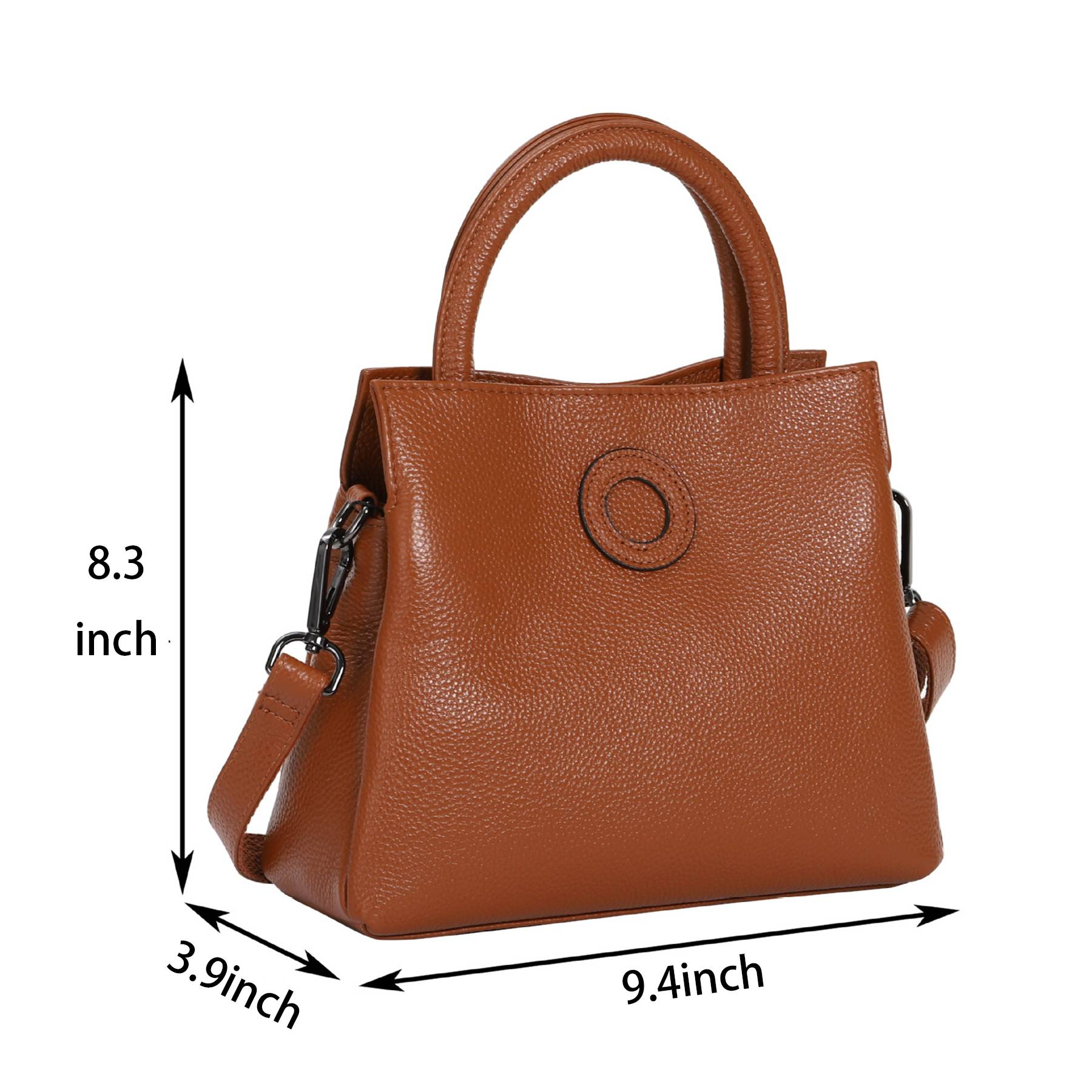Genuine Leather large capacity stylish Bucket tote bag 7