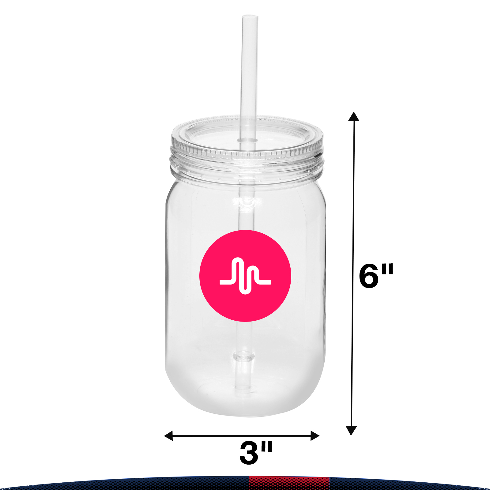 24 oz. Vaya Plastic Mason Jars 1