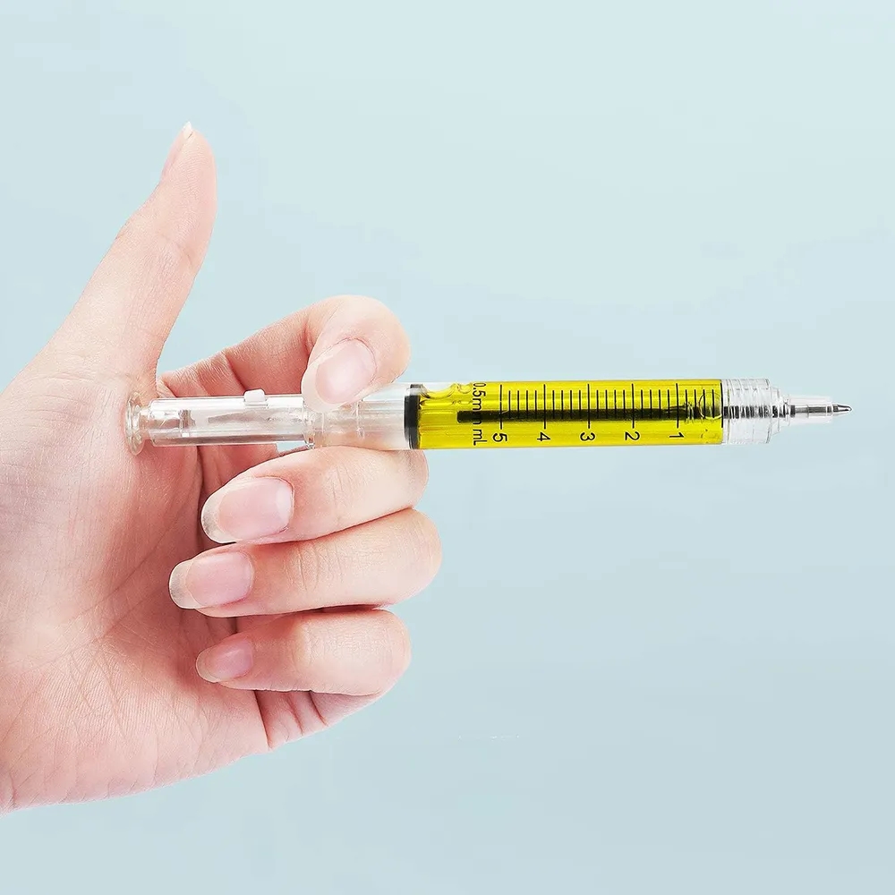 Syringe Highlighters Fluorescent Needle Watercolor Pen 3