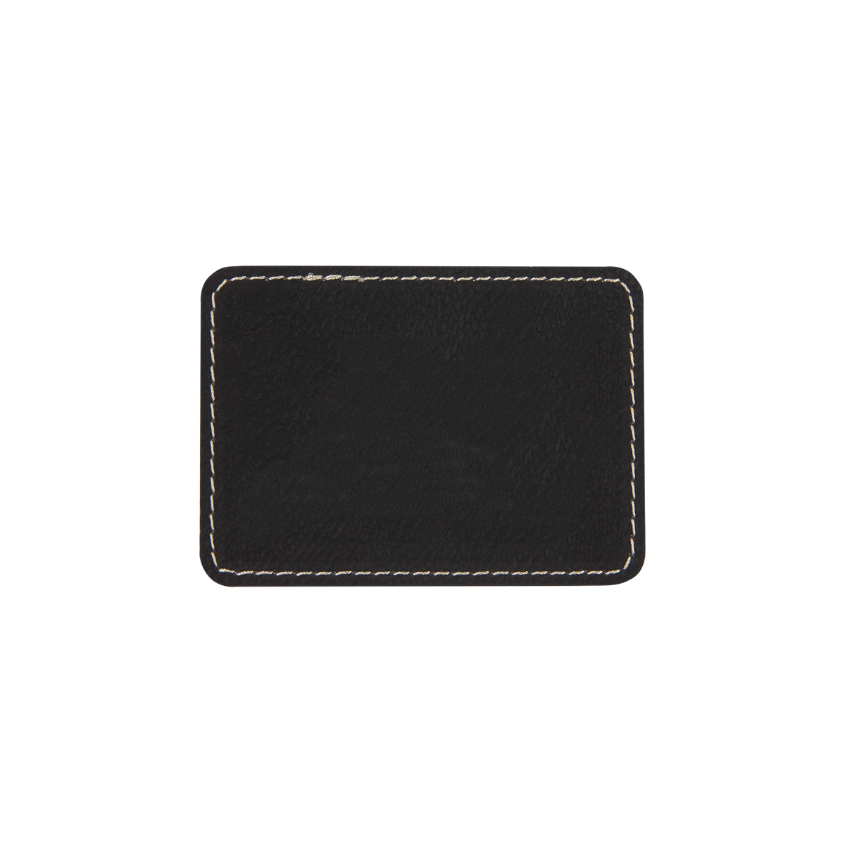 3" x 2" Black/Gold Leatherette Rectangular Patch with Adhesive 2