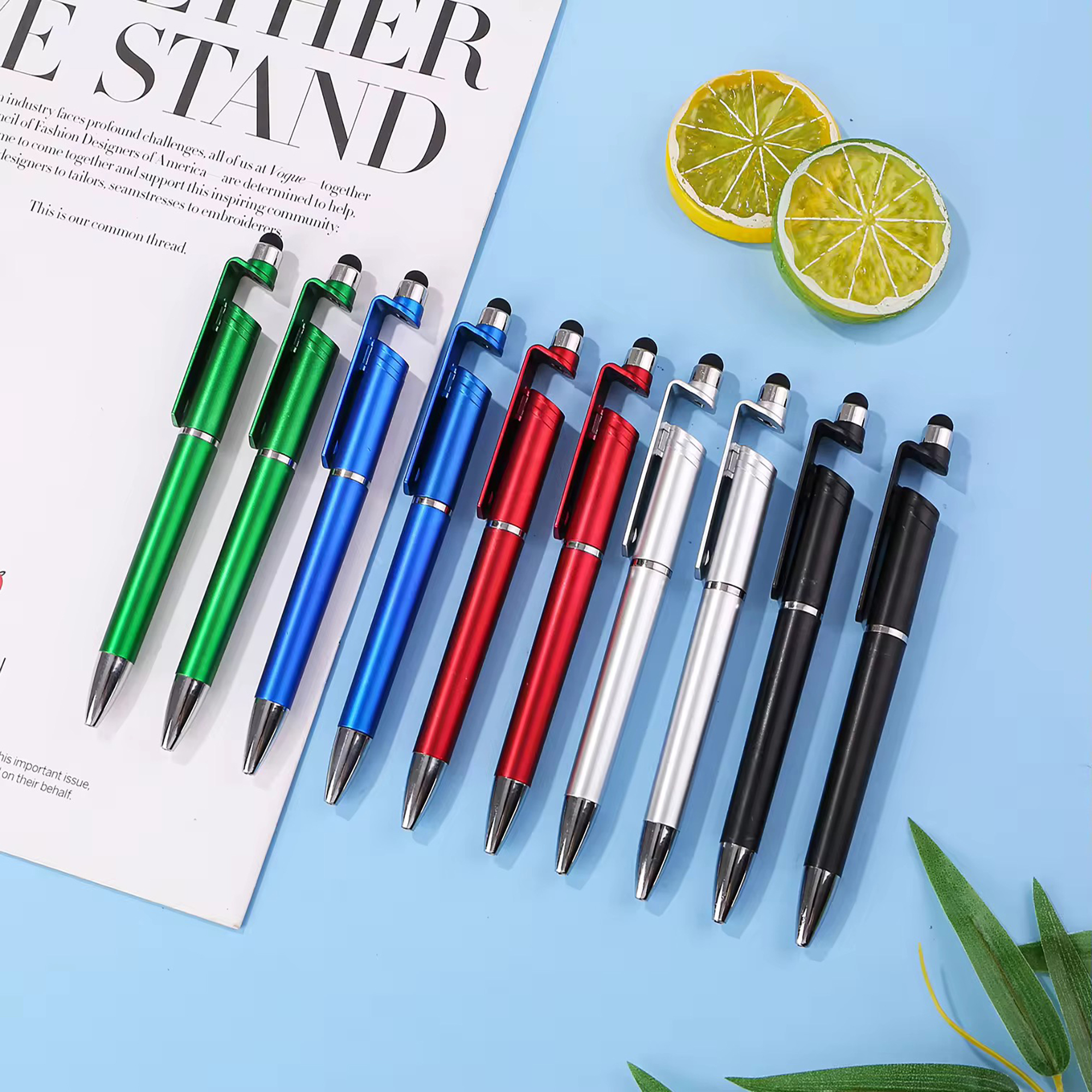 Multi Function Ball Stylus Screen Pen Mobile Holder 3 In 1 With Custom Logo Ballpoint Pen 4