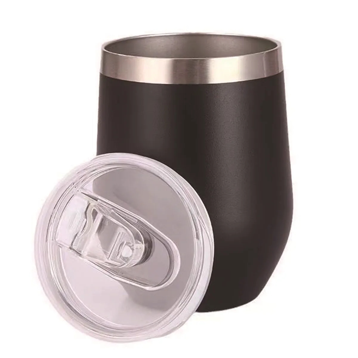 Stemless Double Wall Stainless Steel  Wine Tumbler with lid 5
