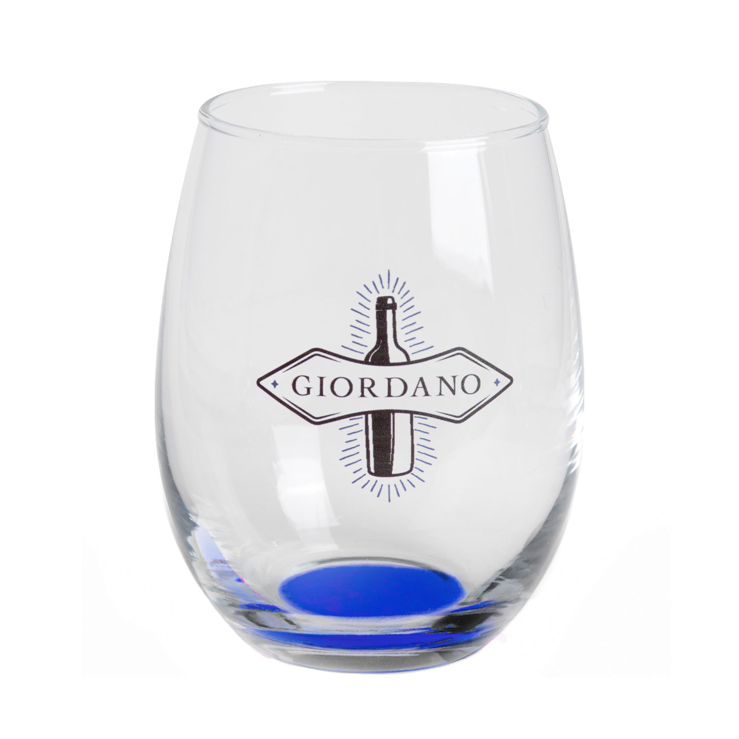 9 oz. Tulip Stemless Wine Glass (2 Color Imprint) 7