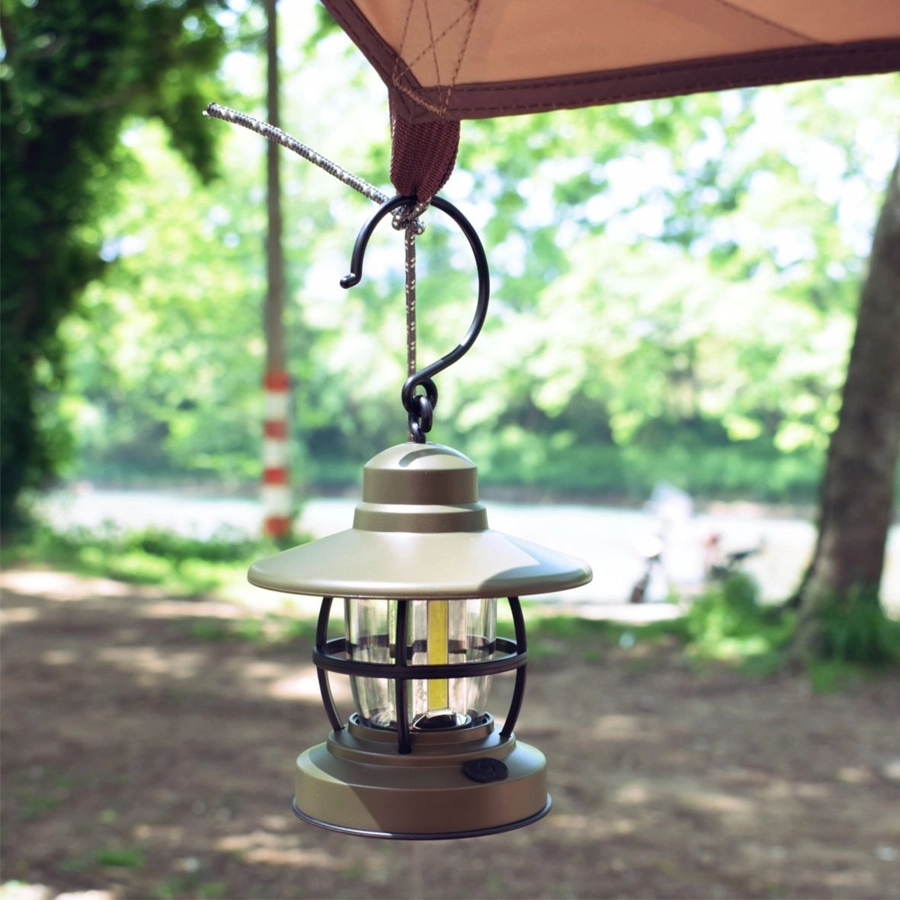 Small Retro Outdoor Camping Light & Picnic BBQ Lantern 11