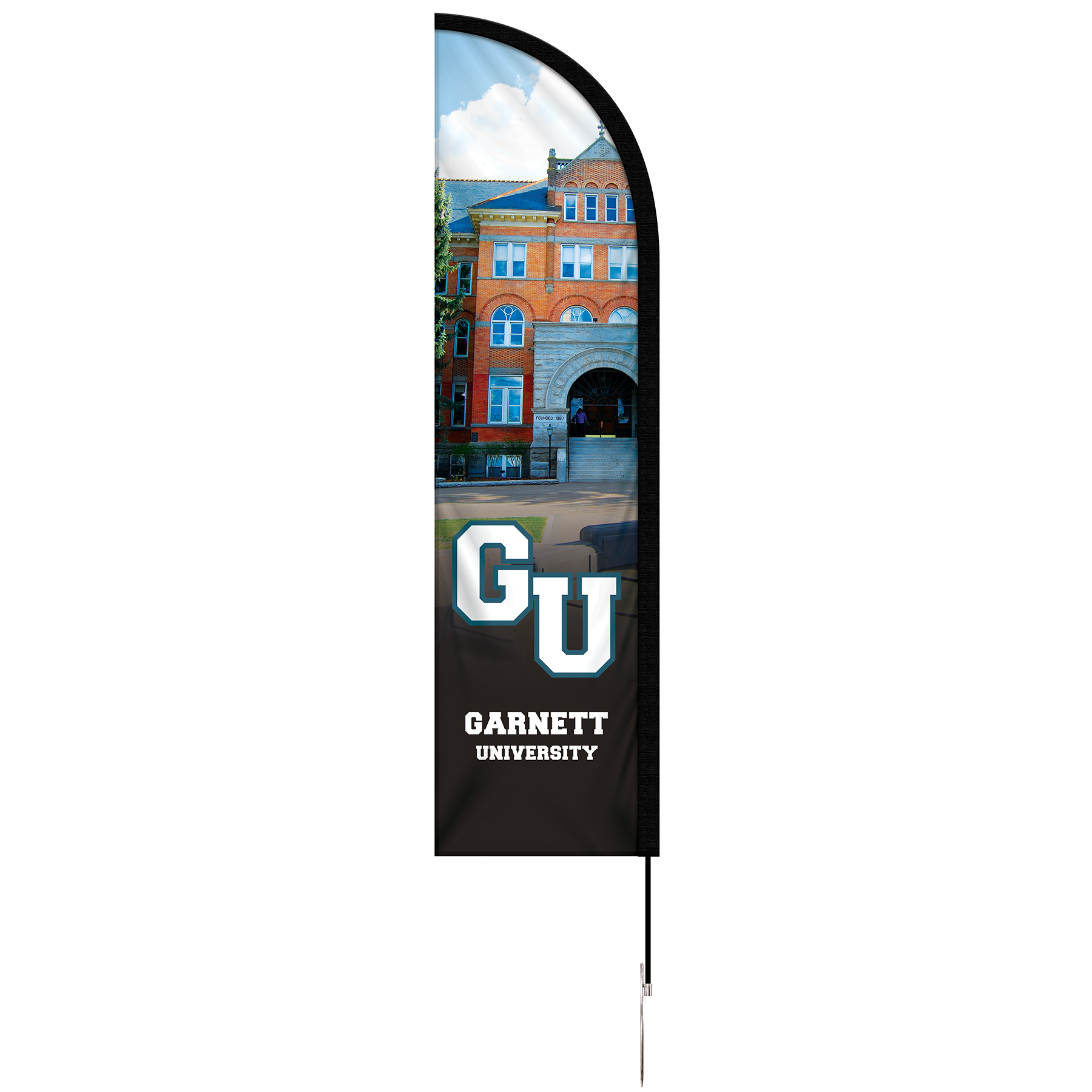 8' Double Sided Portable Half Drop Banner w/ Hardware Set 2