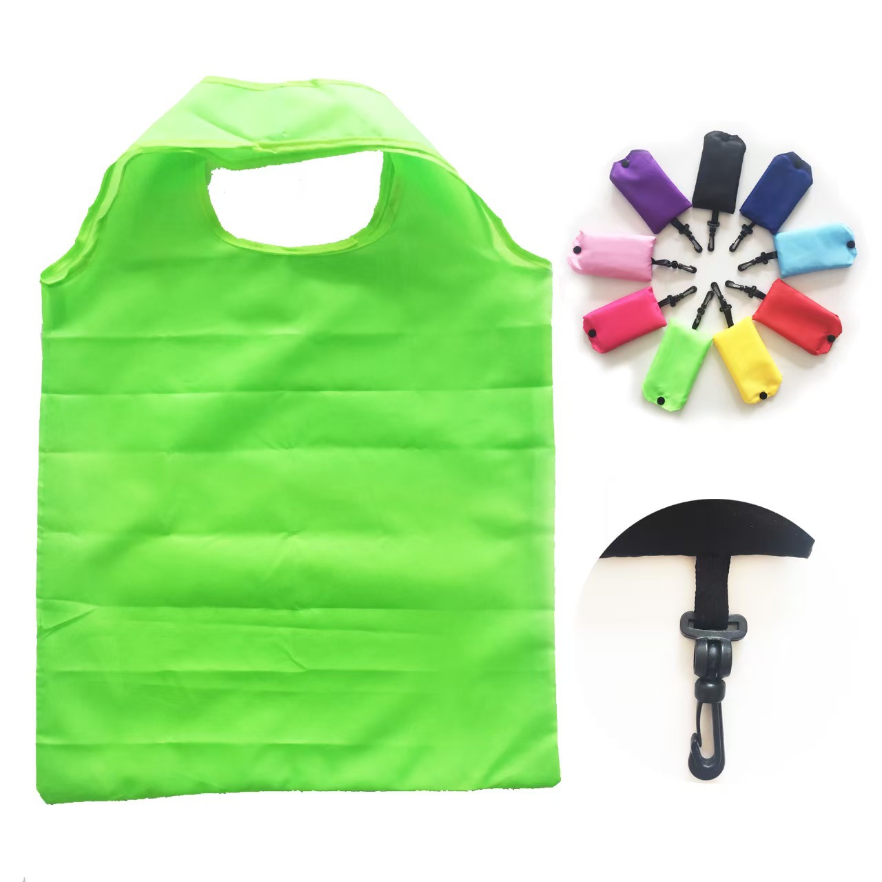 Foldable Reusable Grocery Shopping Tote Bag Fits in Pocket 3