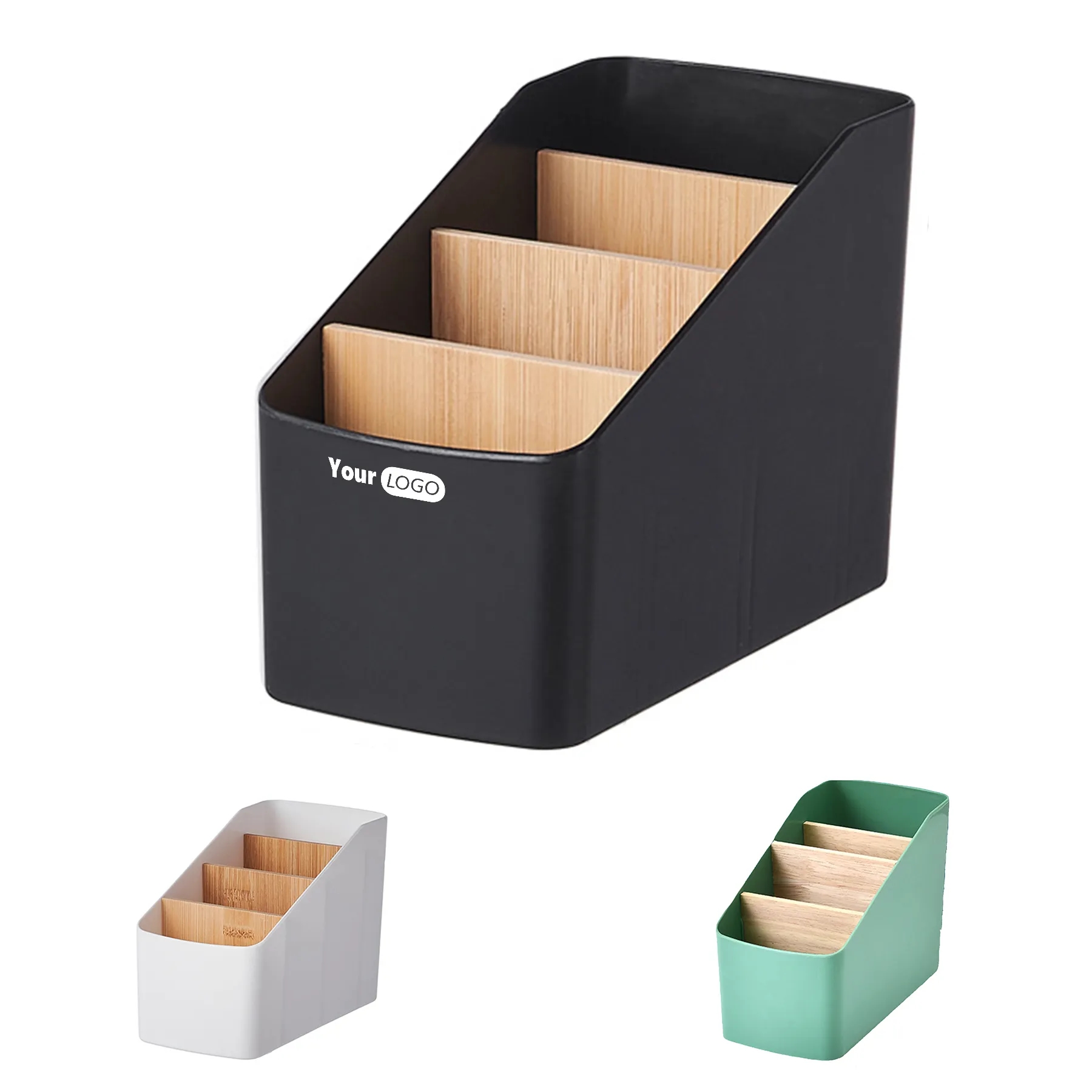 Plastic Trapezoidal 4-Compartment Tabletop Storage Box 3