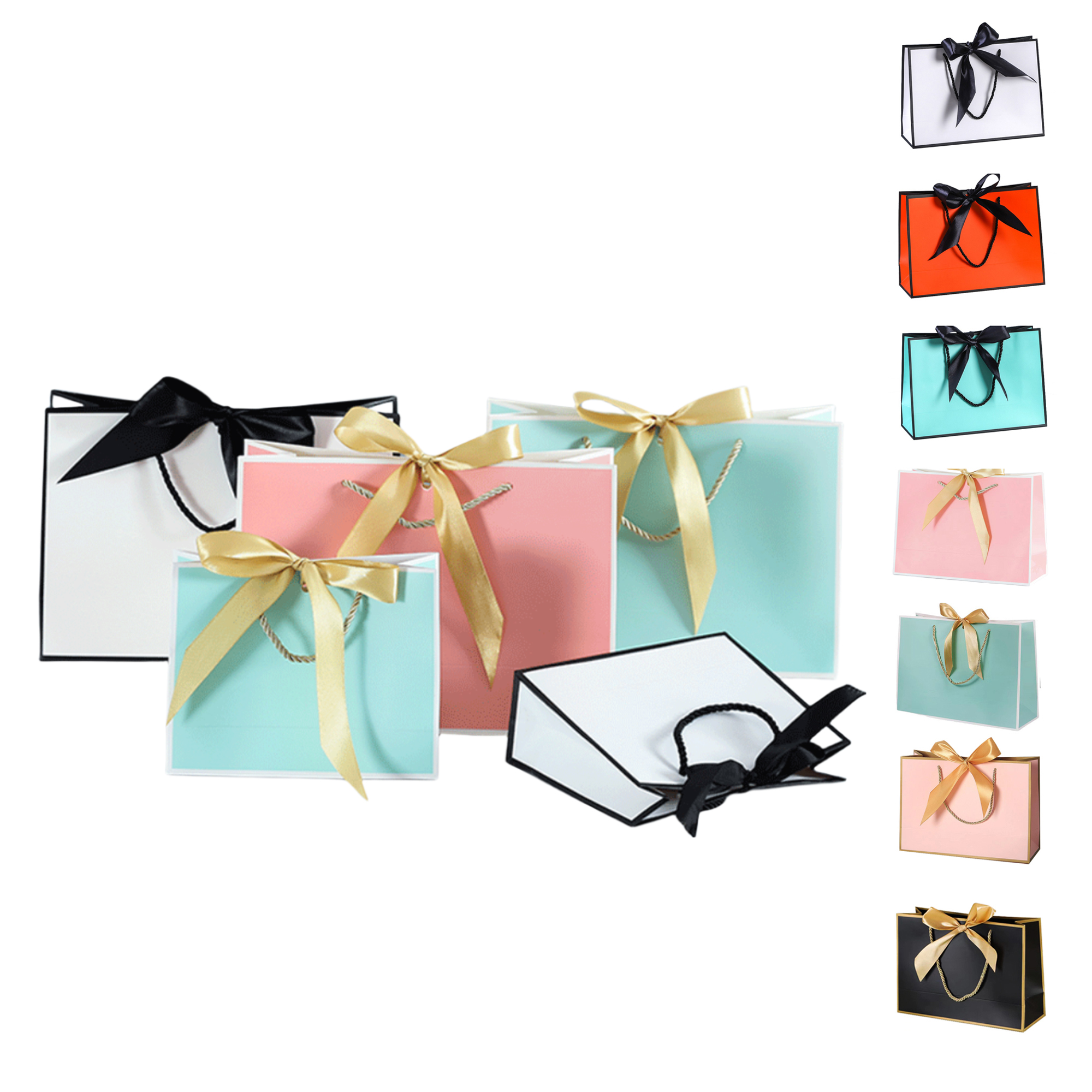 Paper Gift Bag with Bow Ribbon 2
