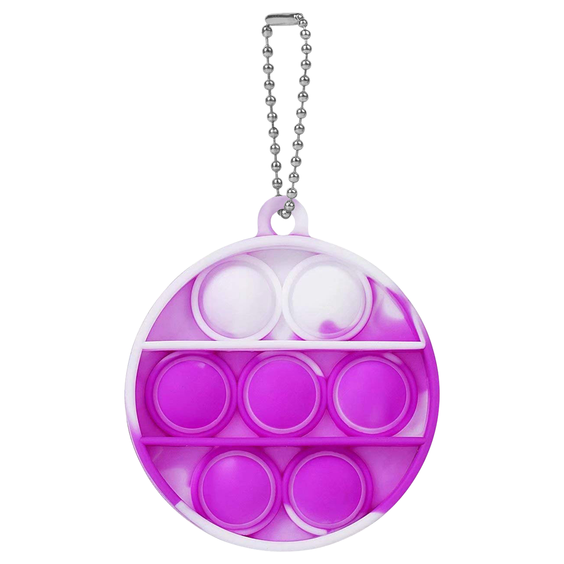 Multifuctional Silicone Round Mini Push Bubble Keychain 7