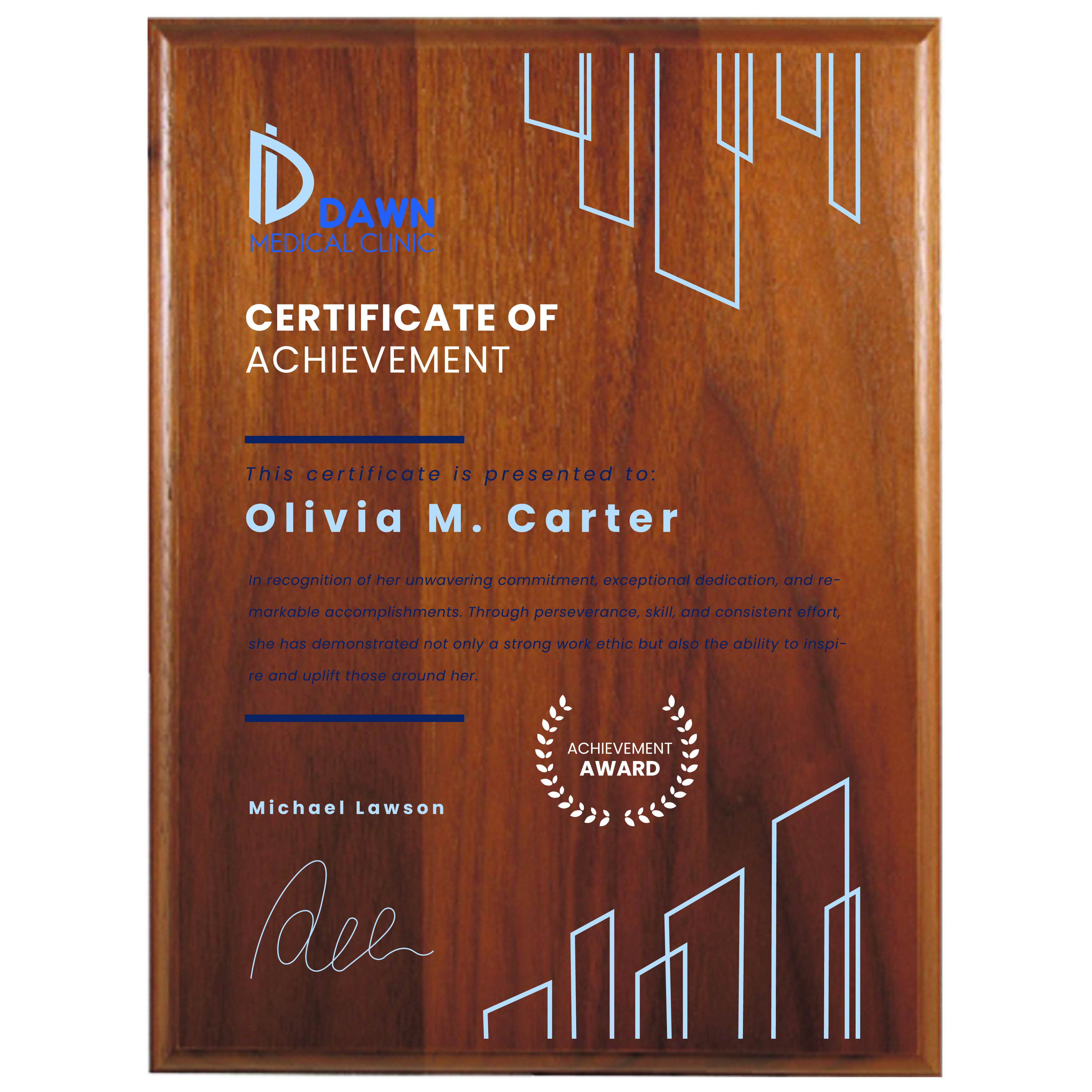 6" x 8" Step-Edge Genuine Walnut Plaque