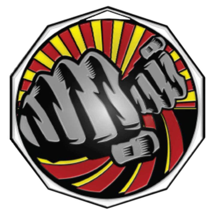 Martial Arts Decagon Colored Medallion (2")