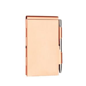 Pocket Aluminum Memo Pad Holder With Ballpoint Pen 8