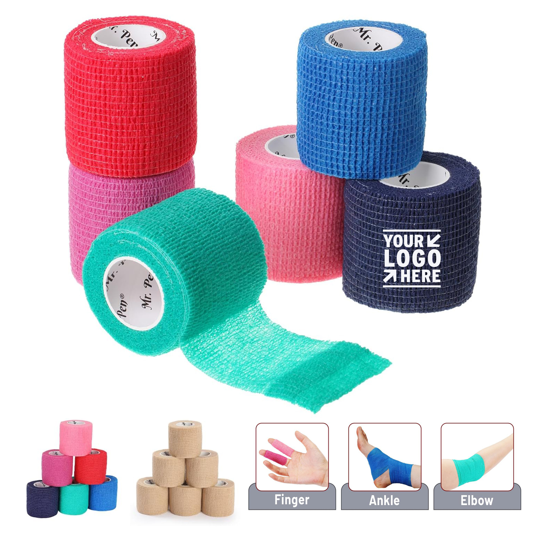 2" x 5 Yards Elastic Self Adhesive Medical Bandage Wrap