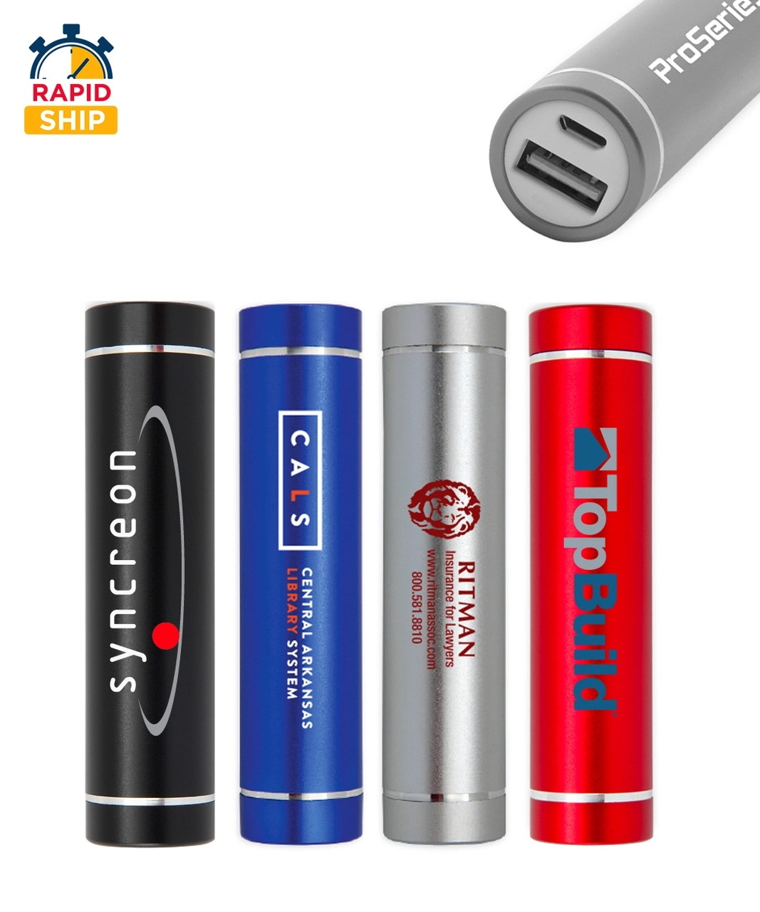 Fast Shipping Cylindrical Portable Power Bank 5