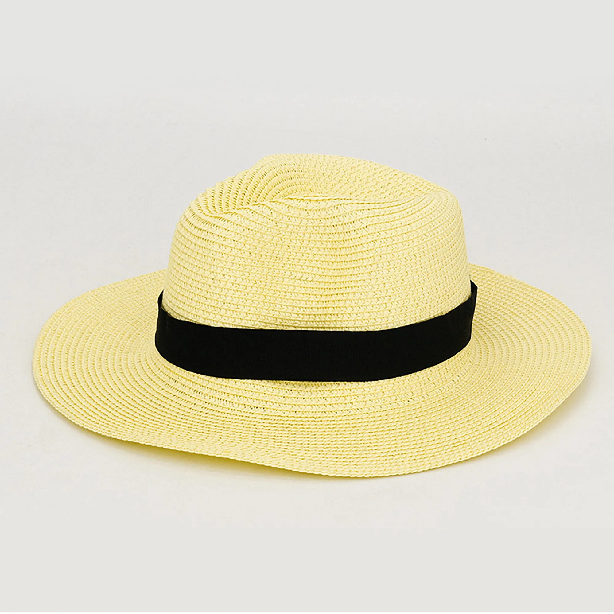 Handwoven Panama Straw Hat with Wide Brim Foldable 23