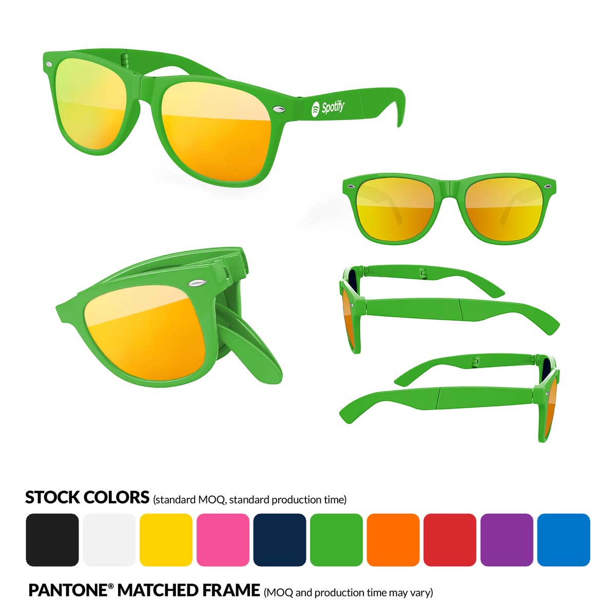 Foldable Retro Mirror Sunglasses 19