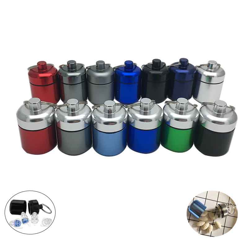Aluminum Alloy Medicine Pill Box Case Container Keychain 3