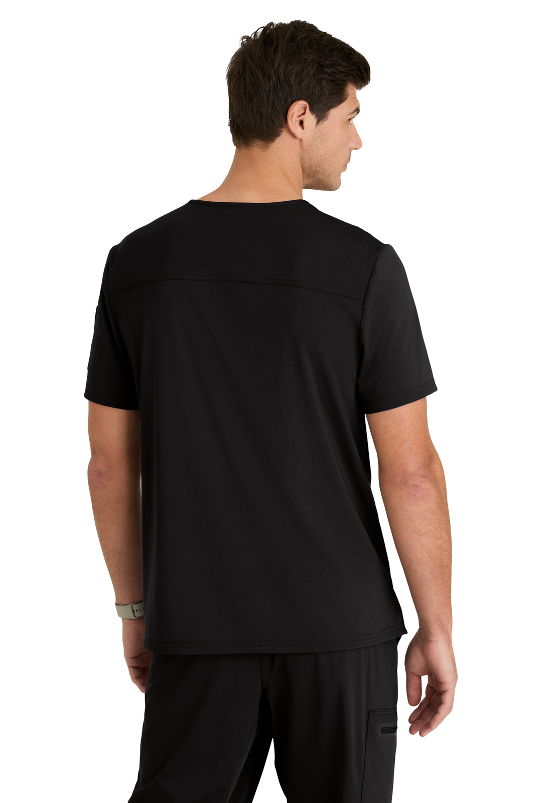 Grey's Anatomy Knit Stretch - Men's Two-Pocket V-Neck Clarity Scrub Top 3